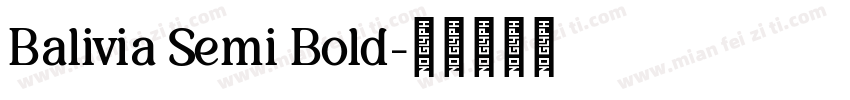 Balivia Semi Bold字体转换